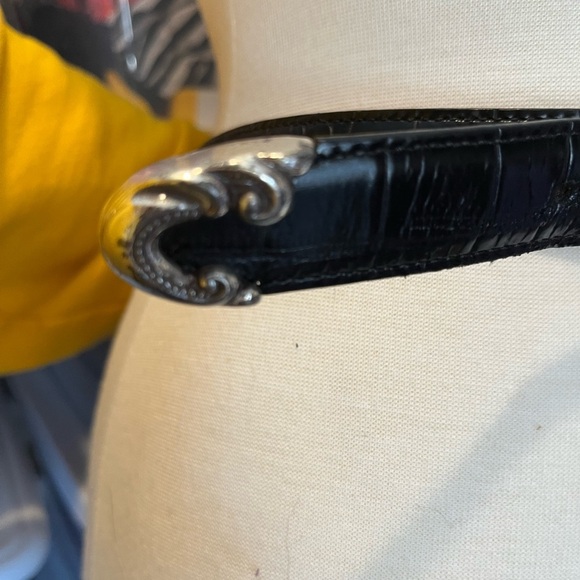Brighton Black Croc-Embossed Belt with Silver Accents - Picture 5 of 5